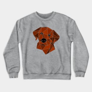 Labrador Chocolate Stained Glass Crewneck Sweatshirt